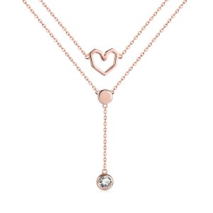 Colar Terra do coração estilo Pandora Rose - SCN317