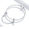 Corrente de Segurança Cruz Simples estilo Pandora - BSC362