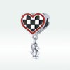 Charm Placa em forma de coração estilo Pandora - SCC1833