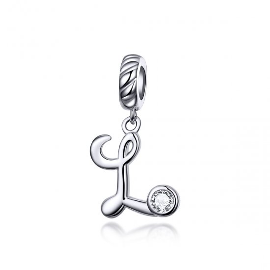 Charm Pendente Letra L estilo Pandora - SCC1183-L  Clique na imagem para fechar
