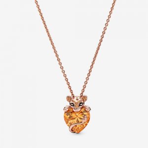 Colar Coração de Leoa Cintilante Pandora Rose - 388068CZM