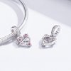 Charm Pendente Coração em Flor de Ameixa estilo Pandora - BSC151
