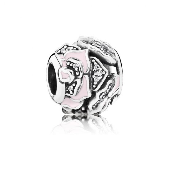 Charm PANDORA Delicada Flor Rosa - 791527EN40  Clique na imagem para fechar