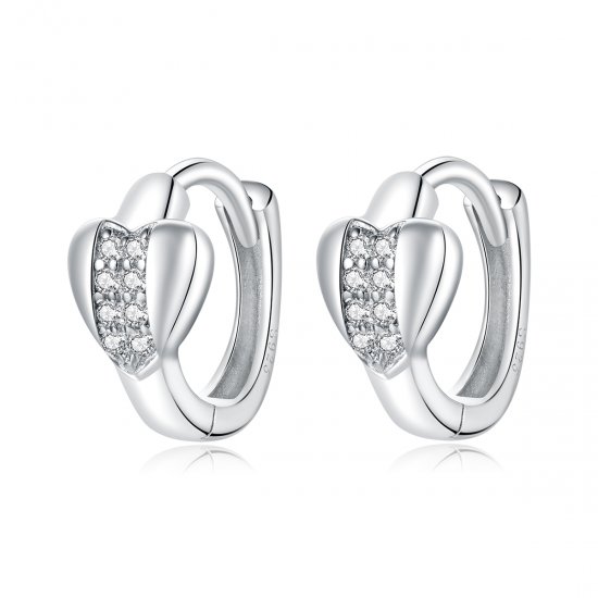 Brinco Argolas Amor brilhante estilo Pandora - SCE1109  Clique na imagem para fechar