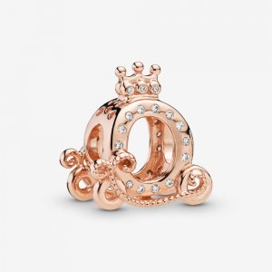 Charm Crown O Carruagem Pandora Rosa - 788129CZ Charm Crown O Carruagem Pandora Rosa - 788129CZ