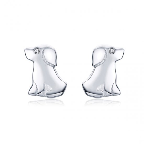 Brincos Petit Filhote de cachorro estilo Pandora - SCE584-Q  Clique na imagem para fechar