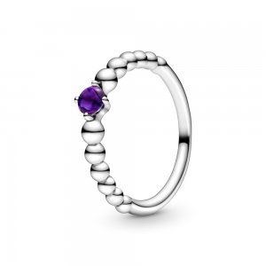 Anel Purple Beaded Pandora - 198867C03 Anel Purple Beaded Pandora - 198867C03