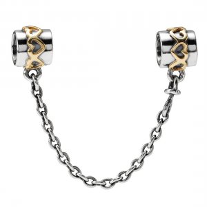 Hearts Corrente de segurança PANDORA de prata with 14k - 790307