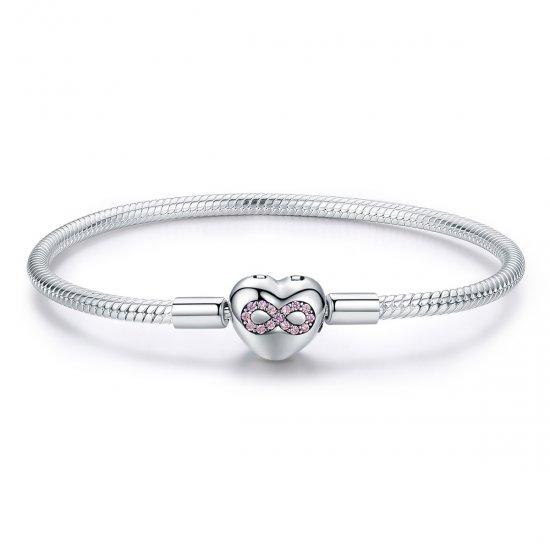 Pulseira Coração da Eternidade estilo Pandora - SCB142  Clique na imagem para fechar