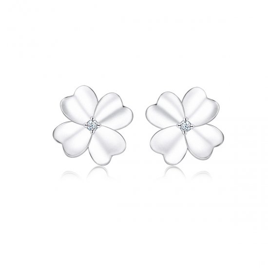 Brincos Petit Flor de Prata estilo Pandora - SCE864  Clique na imagem para fechar