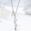 Colar Gatinho brincalhão estilo Pandora - SCN175