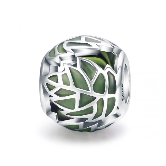 Charm As folhas verdes estão apaixonadas estilo Pandora - SCC524  Clique na imagem para fechar