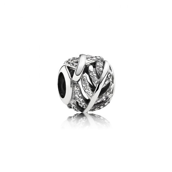 Charm PANDORA de Prata MicroPave Vazado Plumas - 791186CZ  Clique na imagem para fechar
