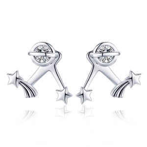 Brincos Petit Meteoro Brilhante estilo Pandora - SCE474 Brincos Petit Meteoro Brilhante estilo Pandora - SCE474