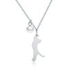 Colar Gatinho brincalhão estilo Pandora - SCN175