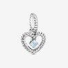Charm Pendente Coração Esferas Azul Céu - Mês De Dezembro - 798854C07