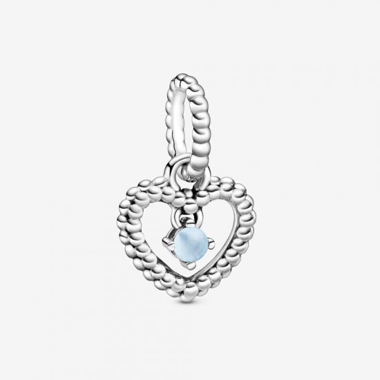 Charm Pendente Coração Esferas Azul Céu - Mês De Dezembro - 798854C07  Clique na imagem para fechar