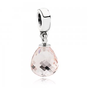 Charm PANDORA de Prata Pendente Murano Facetado Rosa - 791602CPK Charm PANDORA de Prata Pendente Murano Facetado Rosa - 791602CPK