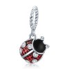 Charm Pendente Joaninha seis estrelas estilo Pandora - SCC1874