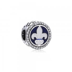Charm berloques Pandora de prata Flor de lis