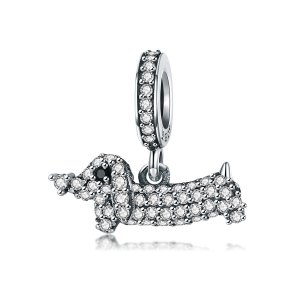 Charm Pendente Cão Salsicha estilo Pandora - SCC709 Charm Pendente Cão Salsicha estilo Pandora - SCC709