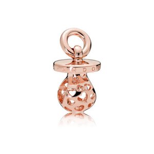 Charm PANDORA Rose Chupeta com Corações - 787256 Charm PANDORA Rose Chupeta com Corações - 787256