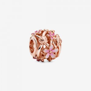 Charm Vazado Pandora Rose™ Margaridas Pink - 788772C01 Charm Vazado Pandora Rose™ Margaridas Pink - 788772C01