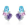 Brincos Petit Zircão Colorido estilo Pandora - SCE579