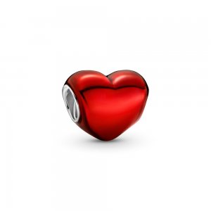 Charm Coração Vermelho Metálico - 799291C02 Charm Coração Vermelho Metálico - 799291C02