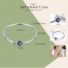 Bracelete estilo Pandora Rígido Céu estrelado - SCB080