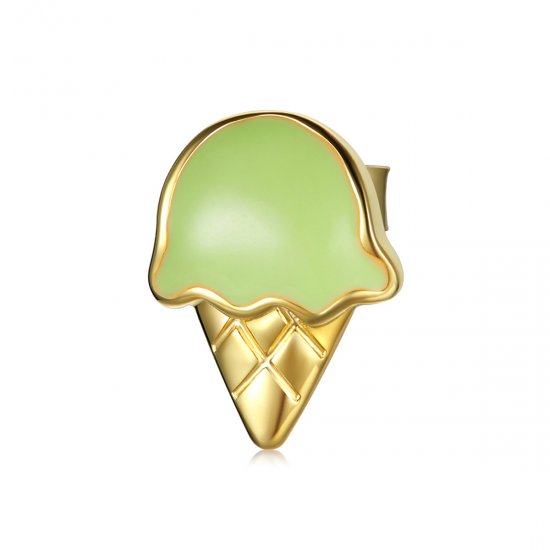 Brincos Petit Sorvete estilo Pandora - SCE1159  Clique na imagem para fechar
