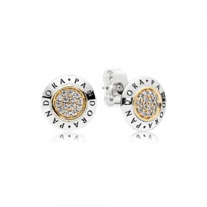 Brinco PANDORA Signature com Ouro - 296230CZ Brinco PANDORA Signature com Ouro - 296230CZ