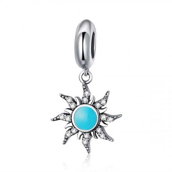 Charm Pendente Sol Azul estilo Pandora - SCC1068  Clique na imagem para fechar
