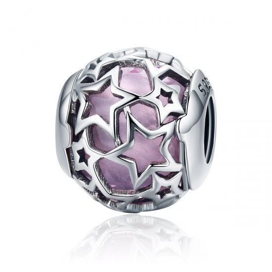Charm Estrelas românticas estilo Pandora - SCC510  Clique na imagem para fechar