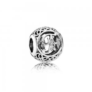 Charm berloques PANDORA Alfabeto Vintage Letra F Charm berloques PANDORA Alfabeto Vintage Letra F