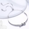 Bracelete estilo Pandora Rígido Doce laço - SCB108