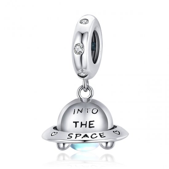 Charm Pendente Pequena Nave Espacial estilo Pandora - SCC1696  Clique na imagem para fechar
