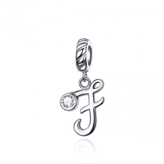 Charm Pendente Letra F estilo Pandora - SCC1183-F  Clique na imagem para fechar