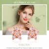 Brincos Petit Margarida rosa estilo Pandora Rose - BSE034