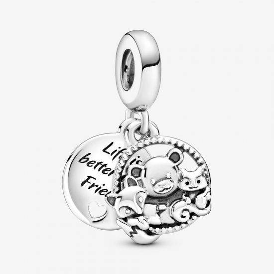 Charm Pendente Urso, Raposa e Esquilo Pandora - 799078C00  Clique na imagem para fechar