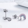 Brincos Petit Pequeno arco-íris estilo Pandora - SCE578