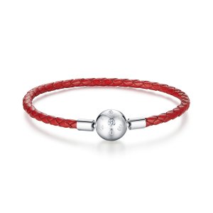 Pulseira de couro vermelho Pandora - BSB042