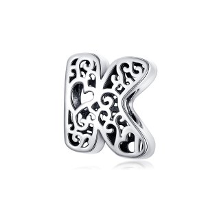 Charm Letra mágica K estilo Pandora - SCC1229-K Charm Letra mágica K estilo Pandora - SCC1229-K
