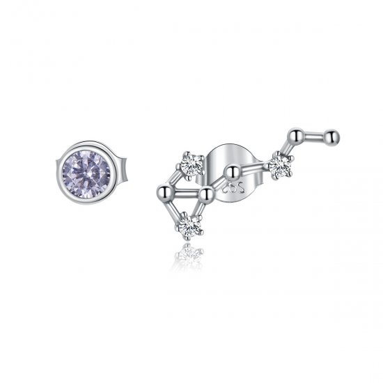 Brincos Petit Céu estrelado estilo Pandora - SCE912-8  Clique na imagem para fechar