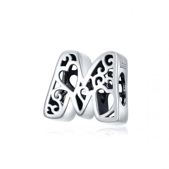 Charm Letra Mágica M estilo Pandora - SCC1229-M  Clique na imagem para fechar
