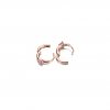 Brinco Argolas Paciência Azul Claro Huggie Pandora Rosa - 289304C02