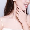 Conjunto de joias Dois tons Amor sem fim estilo Pandora - SET010