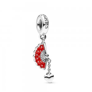 Charm Pendente Fã espanhol Pandora - 797879EN09 Charm Pendente Fã espanhol Pandora - 797879EN09