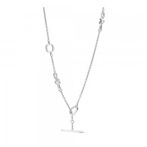 Colar Knotted Heart T-Bar Pandora - 398080 Colar Knotted Heart T-Bar Pandora - 398080