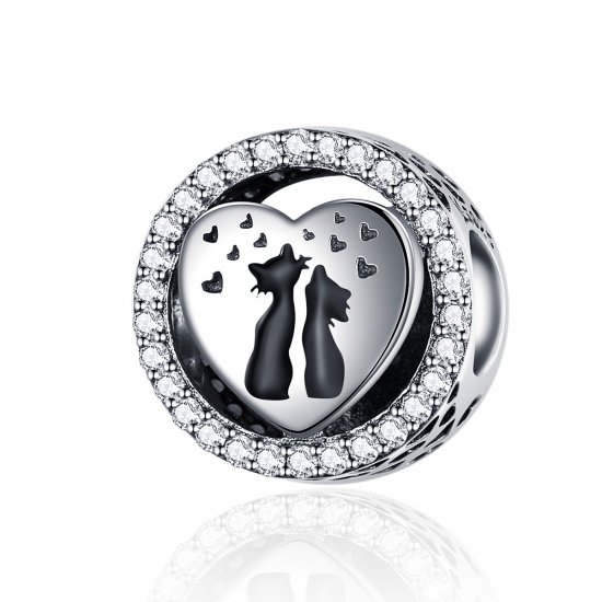 Charm Amor de gato life Pandora - SCC1188  Clique na imagem para fechar